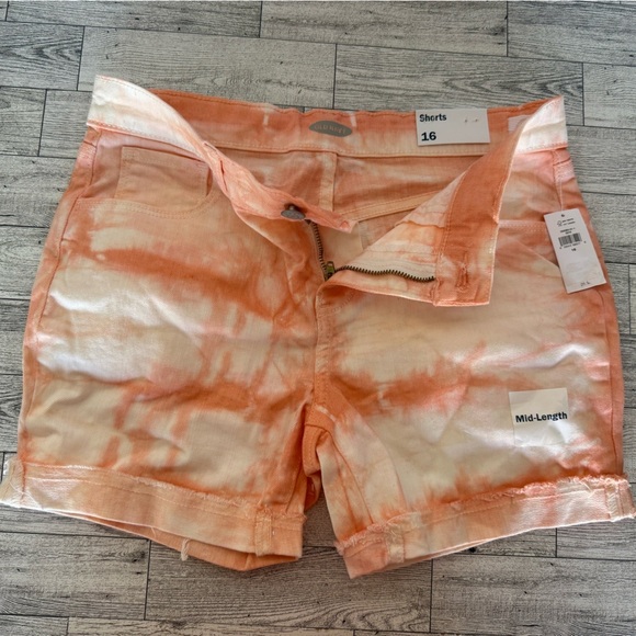 Old Navy Girls orange tie dye Shorts (size 16) NWT - Picture 3 of 6